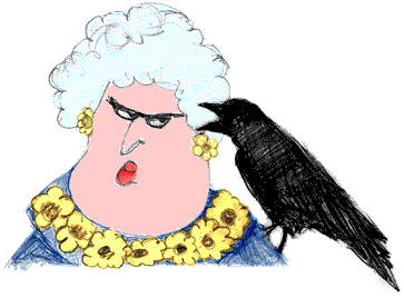 woman with raven